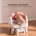 thumbnail image 3 of PetPivot AutoScooper 12 Self Cleaning Cat Litter Box, Automatic Litter Box with Open Top, Safety Sensors, Anti-Pinch, Easy Step, Pink, 3 of 9