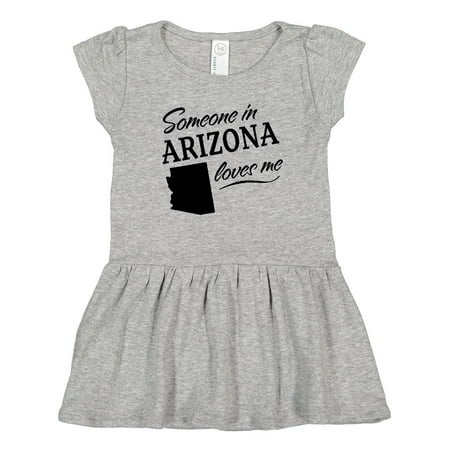 

Inktastic Someone in Arizona Loves Me Gift Toddler Girl Dress