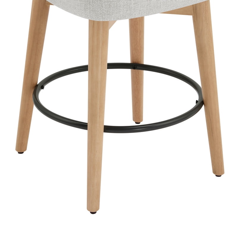 Spruce & Spring Swivel Upholstered Counter Stools Set of 2 Indoor Fabric Stools