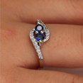 thumbnail image 4 of Anillo de piedra preciosa blanca y arcoíris con corte de corazón para mujer, joyería para amantes de la moda Wmkox8yii fajkfhkj5607, 4 of 8