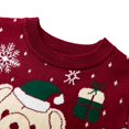 thumbnail image 4 of URMAGIC 2-7T Child Girl Boy Christmas Cartoon Bear Sweater Striped Knit Pullover, 4 of 6