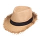 thumbnail image 1 of Sombrero de copa con borde de hierba rota para hombre y mujer, circunferencia de 56-58 cm, sombrero de verano, protector solar, transpirable, sombrero de jazz, 1 of 5