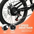 thumbnail image 5 of 20 Inch Mountain Bike for Kids, Akaber Bicycles for Boys Girls 6-14 Years, 7 Speed Gears, Suspension Fork, Dual Disc Brakes, Anti-Slip Tires, 5 of 9