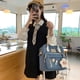 thumbnail image 1 of Mujeres Hit Color Messenger Bag Preppy Style School Mochila grande (Azul), 1 of 5