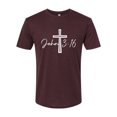 thumbnail image 2 of Wild Bobby John 3:16 Cross Inspirational/Christian Men Premium Tri Blend Tee, Cardinal, Small, 2 of 5
