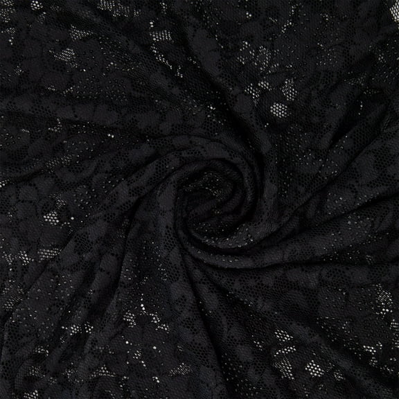 Zelouf Lucia Stretch Lace With  Rhinestones  , Sewing, DIY, Crafts Fabric by the Yard, , 3 Yard