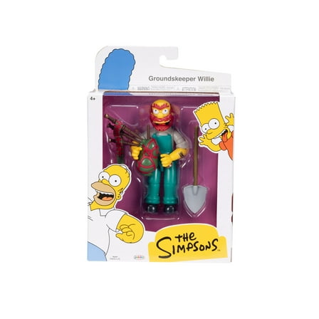 The Simpsons 5 inch Groundskeeper Willie Action Figure with Shovel Accessory for Child Ages 4 