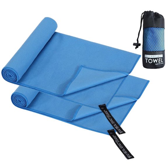 Djiypn Microfiber Towel Perfect for Travel & Gym & Camping Towel 2Pack Quick Dry - Super Absorbent - Ultra Compact - Lightweight. Suitable for Trip, Beach, Shower, Backpacking, Pool