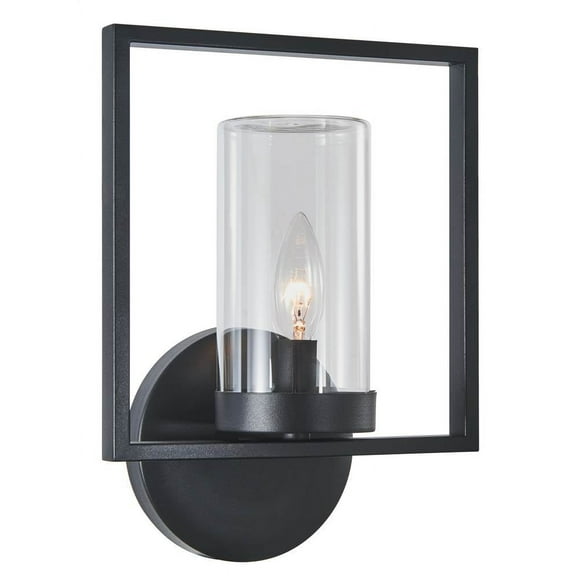 CHLOE Lighting DANIEL Transitional 1 Light Textured Black Outdoor/Indoor Wall Sconce 13" Tall