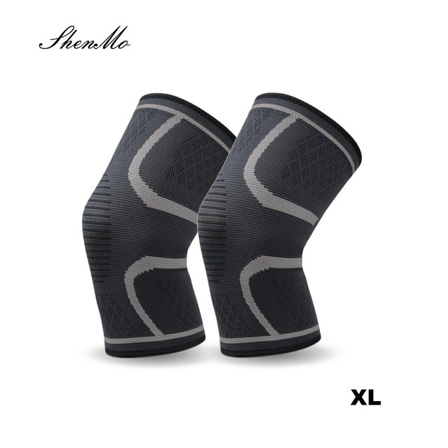 ShenMo - Juego de 2 rodilleras para dolor de rodilla, rodillera para dolor de rodilla, roturas de menisco, ACL y alivio del dolor de artritis - rodillera (gris XL) LingWen 9024715176059