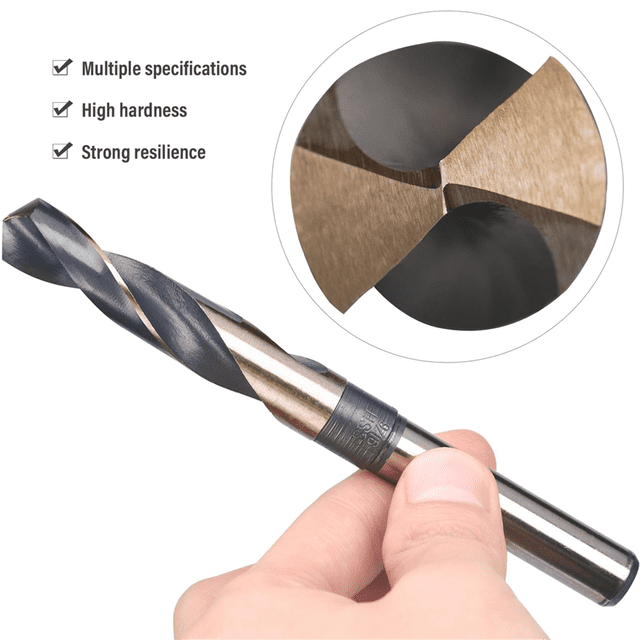 8 Piece Silver and Deming Drill-Bit Set, Reduced Shank Drill Bit Set, 1/2-Inch-Diameter Shank, 9/16-Inch to 1-Inch Sizes