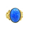 thumbnail image 3 of Alberta Simulated Blue Fire Opal Ring Womens by Ginger Lyne Collection, 3 of 6