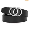 thumbnail image 6 of WHIPPY Women's Leather Belt for Jeans Dresses Pants Ladies Automatic Buckle Ratchet Belts Black, 6 of 6