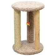 New Cat Condos Premier Round Multi Scratcher-Color:Beige