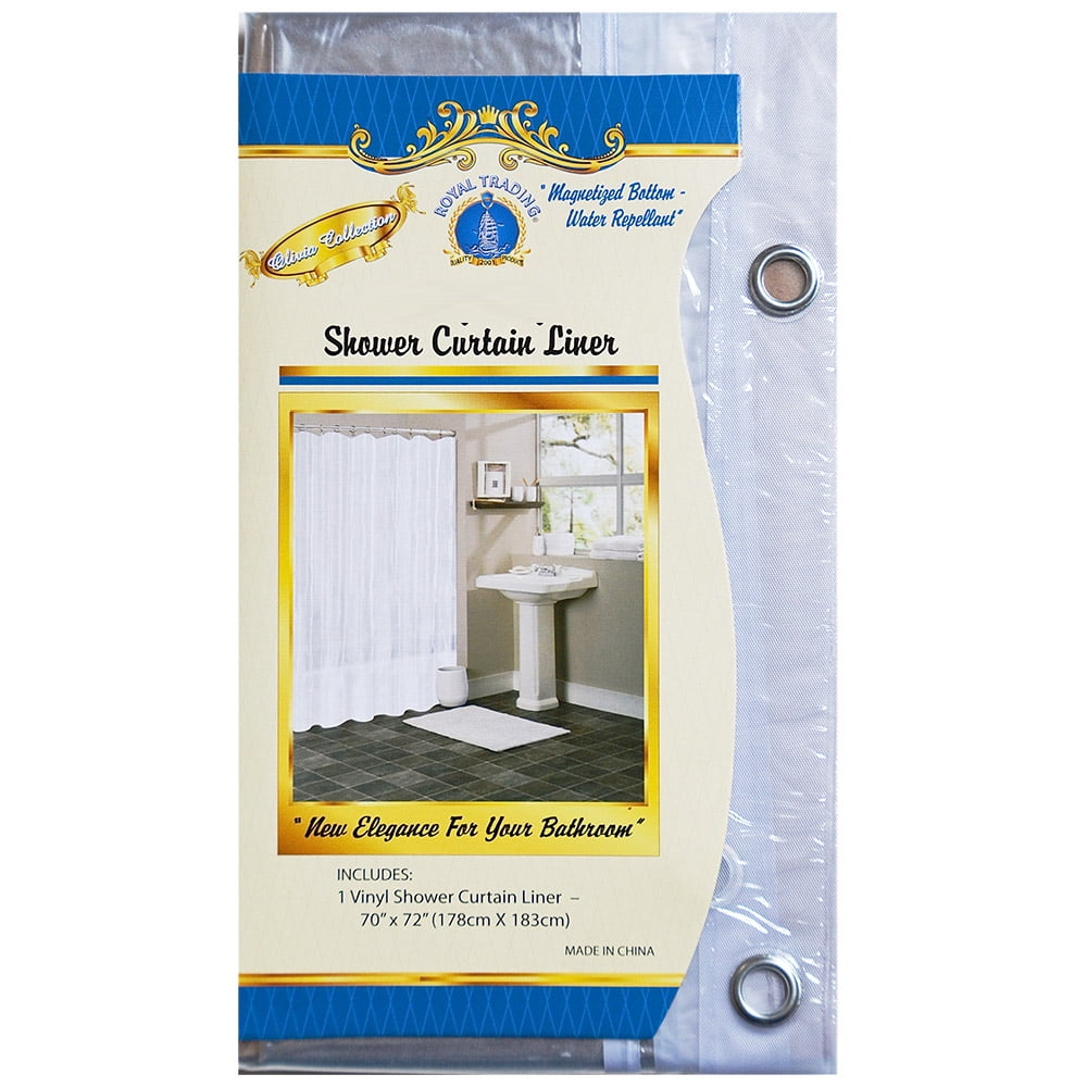 Clear Vinyl Shower Curtain Liner with Metal Grommets &