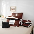 thumbnail image 6 of Castle Fairy Boys Girls Football Print Bedding Comforter Set 7pcs,Sport Theme Queen Bedding Sets Super Cozy,Ball Gamer Queen Sheet Sets,Ultra Soft Home Decor,Reversible, 6 of 8