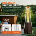 thumbnail image 4 of STAWAY Chauffage de Patio au Propane 48000 BTU - Design Pyramide Durable en Bronze avec Roues, Parfait pour les Réunions en Plein Air et les Nuits Confortables, Installation Facile et Caractéristiques de Sécurité, 4 of 9