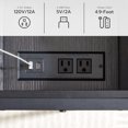 thumbnail image 6 of HOOBRO Side Table, Flip End Table with Charging Station and Shelves, USB Ports & Power Outlets, Narrow Nightstand for Small Spaces, Stable and Sturdy, for Living Room, Black BK341BZ01, 6 of 11