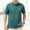 (Casual 145)Sky Blue, variant on Mens Big & Tall T-Shirt Summer T Shirt Short Sleeve Solid Color Fashion Casual Collared Button Down Embroidered Loose Oversize Tops