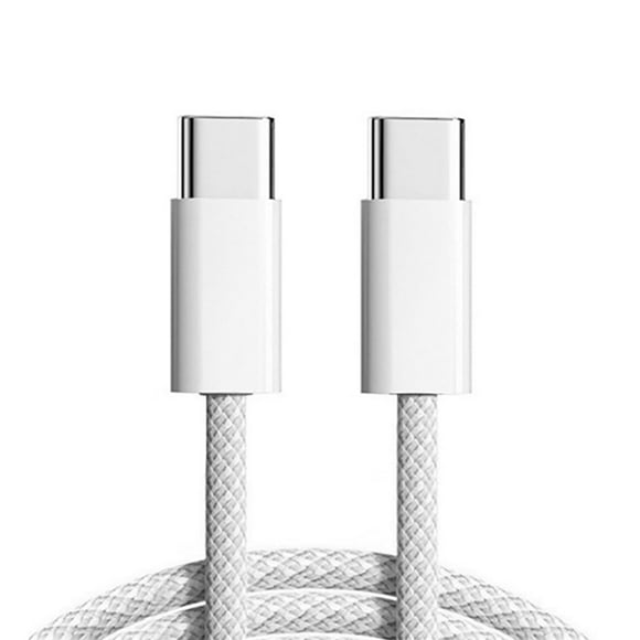 HUGFEGWE Câble d'Alimentation USB-C 27W 65W 480MB/s Câble de Données Type C Chargement Rapide pour Téléphone & Tablette & Portable, Étui Blanc 2m CJ25311-5178