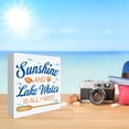 thumbnail image 3 of Zomyto 5x5 Inches Country Lake Themed Wood Box Sign Decor Desk Sign Sunshine and Lake Water is All I Need Wooden Sign Summer Rustic Home Shelf Wall Decoration, 3 of 6