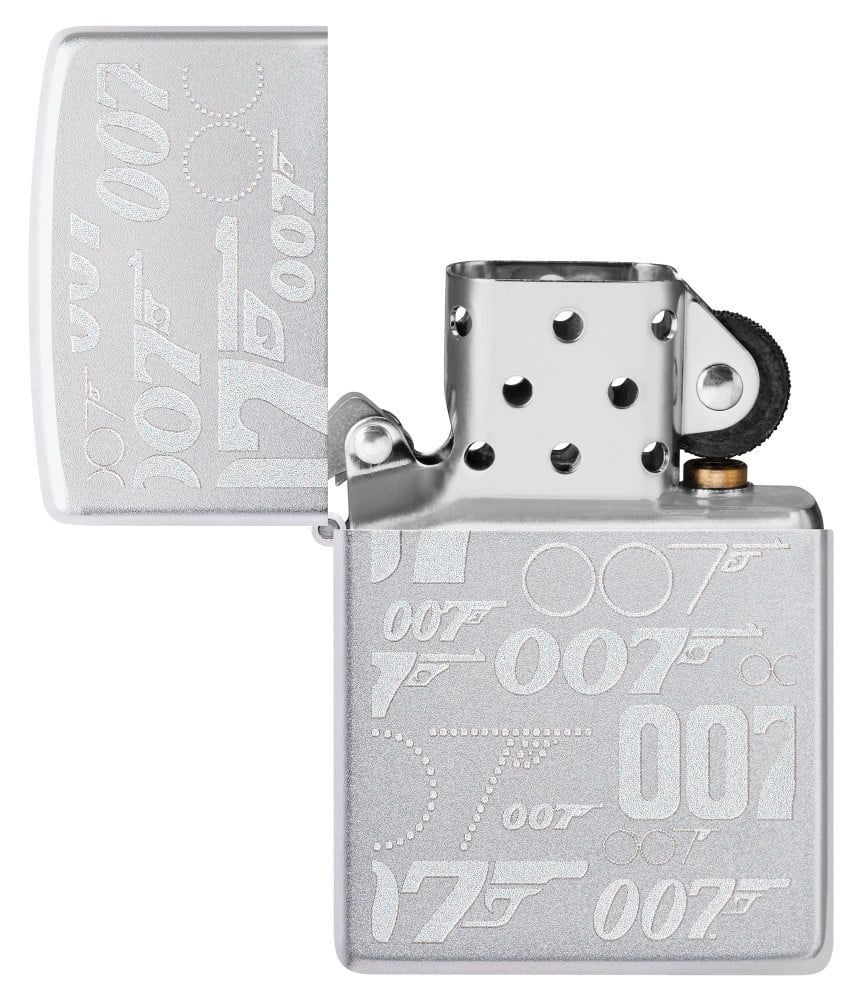 Zippo James Bond Satin Chrome Pocket Lighter