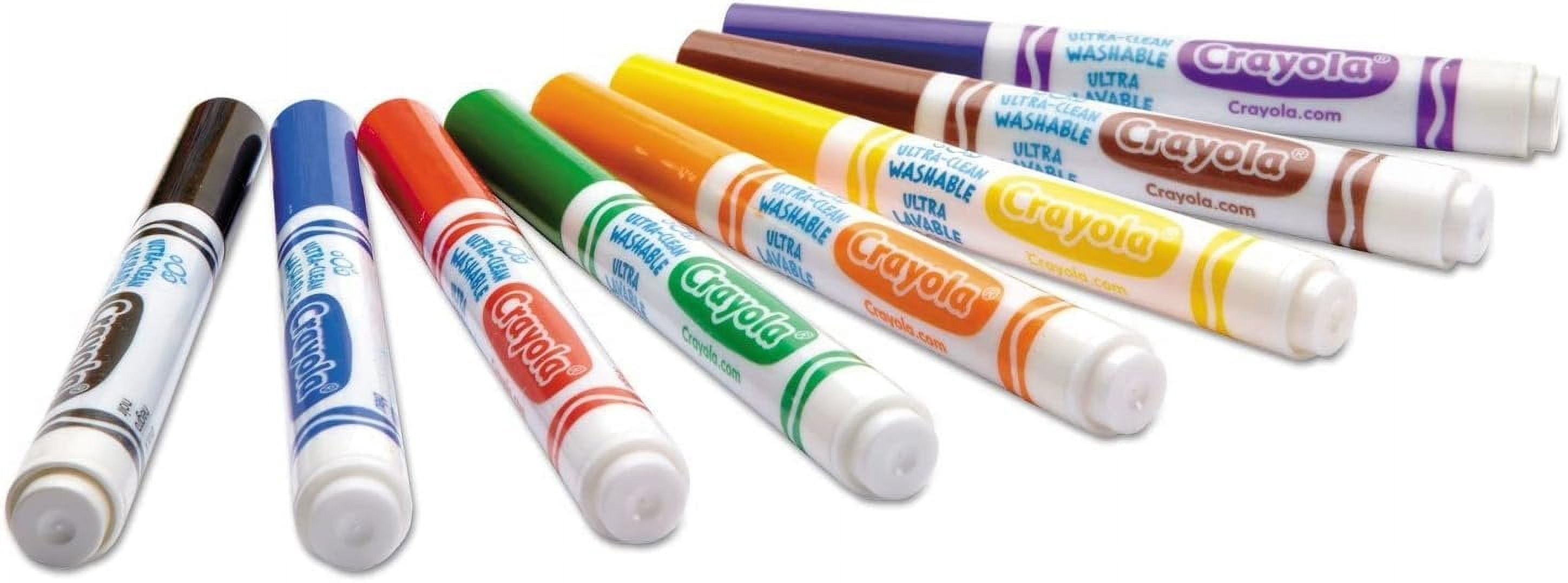 Crayola 587808 Washable Markers Broad Line, 8 Count Classic Colors, Case of 24