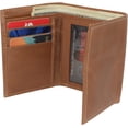 thumbnail image 3 of Swiss Marshall Men's Wallet RFID Genuine Leather Trifold with ID Window and Removable Card Slots Tan, 3 of 9