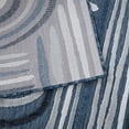 thumbnail image 4 of CAMILSON Spring Geometric Arch Striped Easy-Cleaning Non-Shedding Washable Outdoor Indoor Area Rug Navy 8x10, 4 of 10