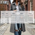 thumbnail image 3 of Cmfcve Womens Gingham Plaid Long Overcoat Button Front Business Casual Coat Fall Winter Collared Outerwear, 3 of 7