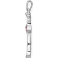 thumbnail image 2 of 14K White Gold Ruby And Diamond Heart Cross Pendant (26 X 15) Made In India pm5272-ru-020-wa, 2 of 5