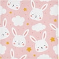 thumbnail image 2 of Coolnut Cute Rabbit Cloth Napkins Set of 6, Reusable Washable Polyester Dinner Table Napkins for Family, Weddings, Parties, Home Decor, 20 x 20 Inch Washcloth Gift, 2 of 7