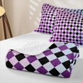 thumbnail image 4 of Manfei Minimalist Geometric Check Twin Quilt Set,Colorful Gradient Plaid Print Twin Coverlet Set,2-Piece,1 Bedspread and 1 Pillowcase, 4 of 7