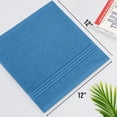 thumbnail image 3 of Utopia Towels 12 Pack Premium Wash Cloths Set, 12 by 12 Inches, 100% Cotton Ring Spun, Highly Absorbent and Soft Feel Washcloths for Bathroom, Spa, Gym, and Face, Electric Blue, 3 of 9