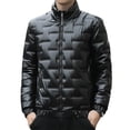 thumbnail image 2 of BAETEUY Men Winter Cotton Coat Stand Collar Long Sleeve Quilted Outwear, 2 of 7