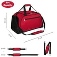 thumbnail image 5 of iFARADAY Unisex 55L Sport Gym Duffle Bag Shoes Compartment Red, 5 of 7