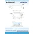 thumbnail image 3 of WOODBRIDGE 59" Freestanding Bathtub Contemporary Soaking Tub BTA0083, 3 of 7