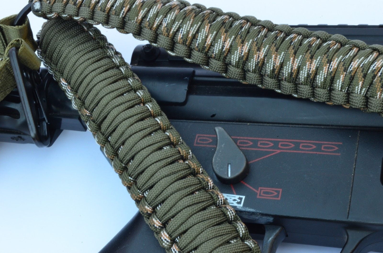 550 Paracord Rifle Bow Hunting Sling 1 Point w/QD MULTICAM GREEN