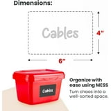 MESS Storage Bin Labels 6x4 inch Plastic Organization Labels ...