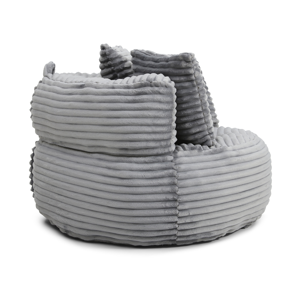 Big Lazy Sofa Chair for Adults and Kids, Corduroy Oversized Bean Bag Couch with Filling, Soft High Back Floor Lounge Sofa for Living Room, Bedroom, Gaming Corner