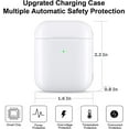 thumbnail image 3 of Airpods Charging Case Compatible for Airpods 1&2, Wireless Charger Replacement Case for Air Pod, 450mAh Battery with Bluetooth Pairing Sync Button, NO Earbuds Include, White, 3 of 7