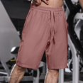 thumbnail image 2 of Gibobby Short Cargo à Cordon pour Homme Coupe Décontractée avec Poches Travail Randonnée Été Short Athlétique Homme[Rouge,m], 2 of 4