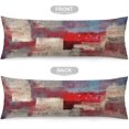 thumbnail image 3 of Red Blue and Gray Body Pillow Cover Blue Grey Red Abstract Art Painting Long Pillow Case with Zipper Decorative Bedding Pillowcase Modern Pillow Covers Soft Cushion Pillow Case for Bedroom,20"x54", 3 of 6