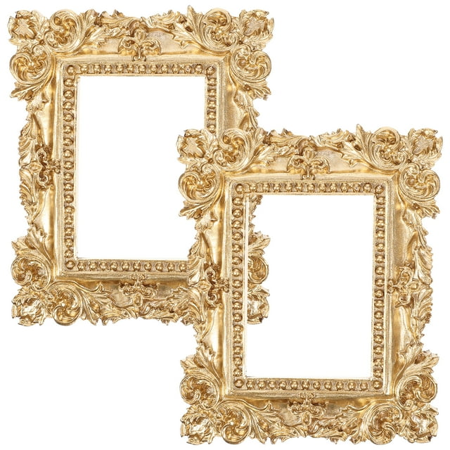 KAKOWELY 2pcs Retro Photo Frame Jewelry Display Frames Shooting Props Picture Frame Decor,3.66X"X3.07"X0.31"