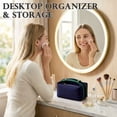 thumbnail image 2 of Fammart Travel Makeup Bag, Waterproof Canvas Cosmetic Bag Make Up Organizer Case for Women, Large Toiletry Bag Skincare Pouch for Toiletries Accessories Brushes, 2 of 8