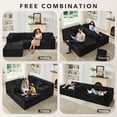 thumbnail image 7 of Garvee 106" Modular Cloud Sectional Sofa Plush Corduroy with Chaise Deep Seat L-Shape Couch for Living Room, 7 of 7