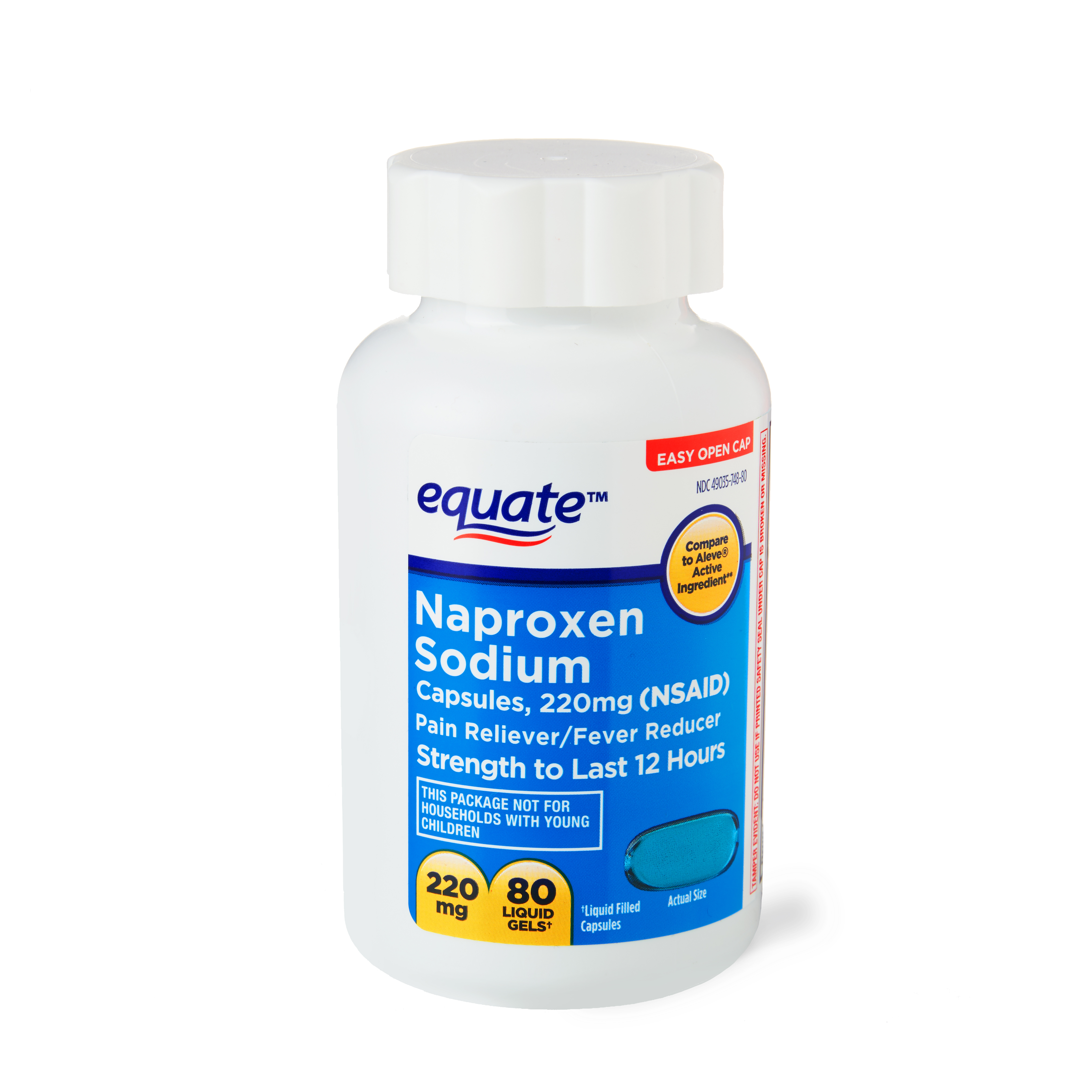 Equate Naproxen Sodium Softgels Ez 80ct - Walmart.com