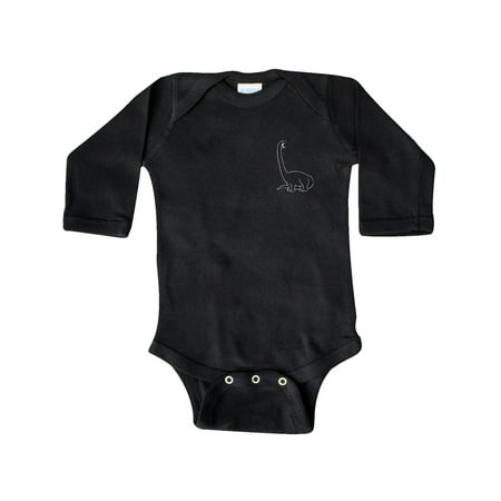 

Inktastic Pocket Dino Roaring Brontosaurus Gift Baby Boy or Baby Girl Long Sleeve Bodysuit