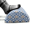 thumbnail image 5 of Quatrefoil Foot Rest, Delft Blue Inspired Pattern Intricate Old Dutch Tile Motifs, Non-Slip Backing Adjustable Ergonomic Memory Foam Leg Support for Office, Pale Brown Blue White, by Ambesonne, 5 of 5
