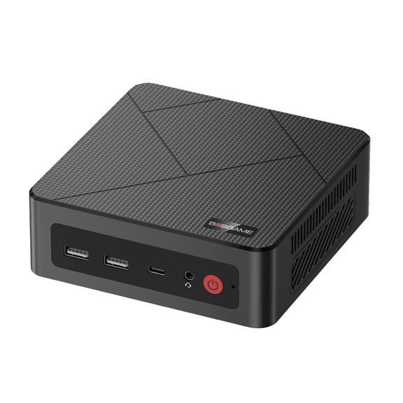 BOSGAME E4 Mini PC, AMD Ryzen 5 3550H (4C/8T, up to 3.7GHz), 16GB DDR4 1TB NVMe SSD, 4K Triple Display HDMI, 2*1000M LAN, Wi-Fi 5, BT 5.0, Desktop PC